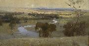 Arthur streeton Still glides the stream oil painting reproduction